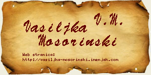 Vasiljka Mošorinski vizit kartica